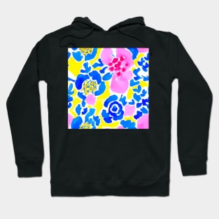 Preppy colors abstract flowers Hoodie